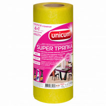 Тряпка вискоза в рулоне, жнлтая MULTI UNICUM 24*23см, 18шт, 4м+1 1/12/20