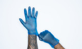 Перчатки ZKS™ виниловые 'Cobalt' голубые