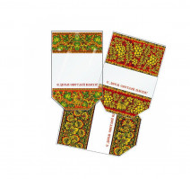 Пакет цветной для кулича, d70хh220 мм 'Хохлома' (2000 шт.)