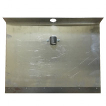 Лопата д/снега 600*500*1,8, 1-борт алюминиевая, с накладкой 40мм, на болтах