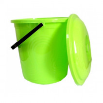 Ведро пластмассовое с крышкой ВОЛНА 10л 1/1 1/30