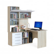 Компьютерный стол Сокол КСТ-14 Дуб Сонома / Белый, Правый