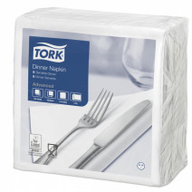 Салфетки бумажные белые TORK 39*39см, 2сл, 150л 1/12
