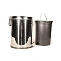 Ведро д/мусора 12л с педалью (хром/нерж.сталь) 1/6