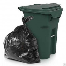 Мешок 340 литров, 120х140 см, ПВД, черный, стандарт