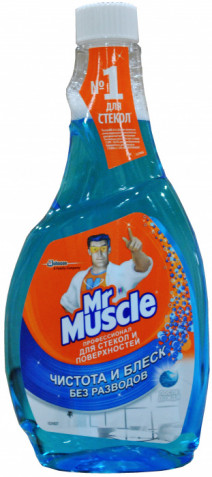 Средство для мытья стекол и поверхностей ПОСЛЕ ДОЖДЯ MR MUSCLE 500мл сменная бутылка 1/12