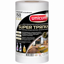 Супер тряпка вискоза/полиэстер в рулоне SUPER Gold UNICUM 25*21см, 150шт 1/12