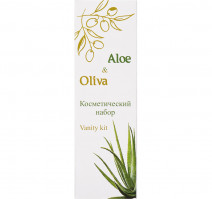 Косметический набор картон (косметич. диски, палочки) Алоэ и Олива (400 шт.)