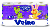 Полотенца в рул. VEIRO Classic 2-сл, 12,5м, белые, 4рул