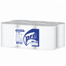 Туалетная бумага белая PRO 2сл, 170м, 1360л 12/1