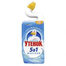ТУАЛЕТ.УТЕНОК 5в1 ср-во д/чистки унитазов 900мл МОРСКОЙ 1/12