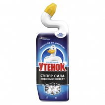 Средство для чистки унитазов СУПЕР СИЛА ВИДИМЫЙ ЭФФЕКТ ТУАЛЕТНЫЙ УТЕНОК 900мл 1/12