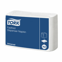 Диспенсерные салфетки белые UNIVERSAL TORK FASTFOLD 24*30см, 1сл, 300л 1/36