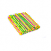 Трубочка К.П. 05*21см. ЦВЕТНАЯ гофр (250шт/уп) . 1/40 1/48