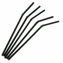 Трубочка К.П. 05*21см. ЧЕРНАЯ гофр (250шт/уп) . 1/40 1/48