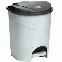 Контейнер пластик для мусора с педалью МРАМОР 19л 1/4