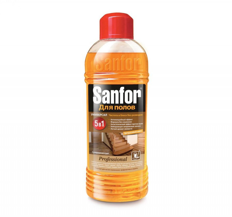 Средство для мытья полов 920мл Sanfor professional универсальное 5 в 1