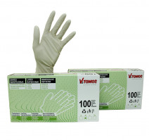 Перчатки латексные неопудренные ToMos, 100шт/упак L
