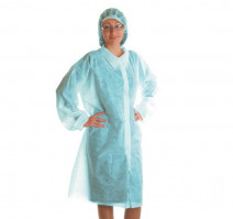 Халат нетканый, р.L (52 - 54) голубой 5шт/упак