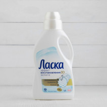 Гель для стирки ЛАСКА ВОССТАНОВЛЕНИЕ БЕЛОГО 1л 1/8