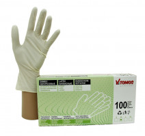 Перчатки латексные неопудренные ToMos, 100шт/упак M