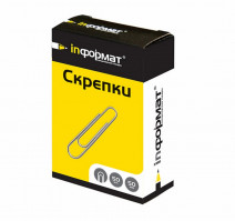 Скрепки 50мм металлич прямые
