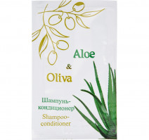 Шампунь+кондиционер 10мл в саше Алоэ и Олива (500 шт.)