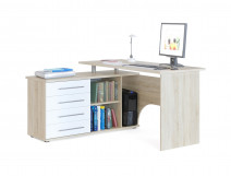 Компьютерный стол Сокол КСТ-109 Дуб Сонома / Белый, Правый