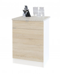 Стол с ящиками Сокол ТК-06.1 Белый / Дуб сонома