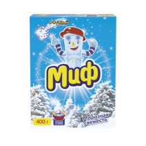 Стиральный порошок для ручной стирки 3в1 МОРОЗНАЯ СВЕЖЕСТЬ МИФ 400гр