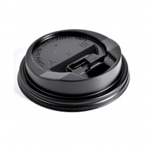Крышка D80мм ЧЕРНАЯ для стакана с клапаном