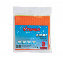 Салфетка губчатая 15х16см 3шт/упак ToMoS