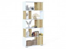 Стеллаж Сокол СТ-12 Белый / Дуб Делано