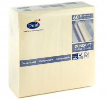 Салфетки DUNI DL SOFT 40х40 60шт/упак ваниль (117278) (Г)