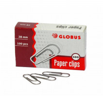 Скрепки 28 мм металлические