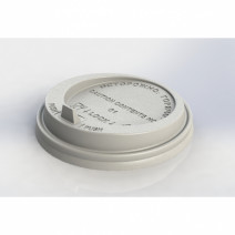 Крышка д/стаканов d-80мм БЕЛАЯ с клапаном ПС