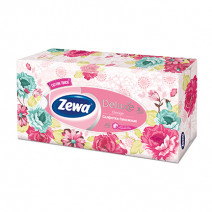 Косметические салфетки бумажные белые DELUX DESIGN ZEWA 3сл, 90л 1/18