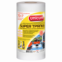 Супер тряпка вискоза в рулоне SUPER UNICUM 24*30см, 70+7л 1/12