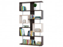 Стеллаж Сокол СТ-2 Корпус Венге / Фасад Беленый дуб