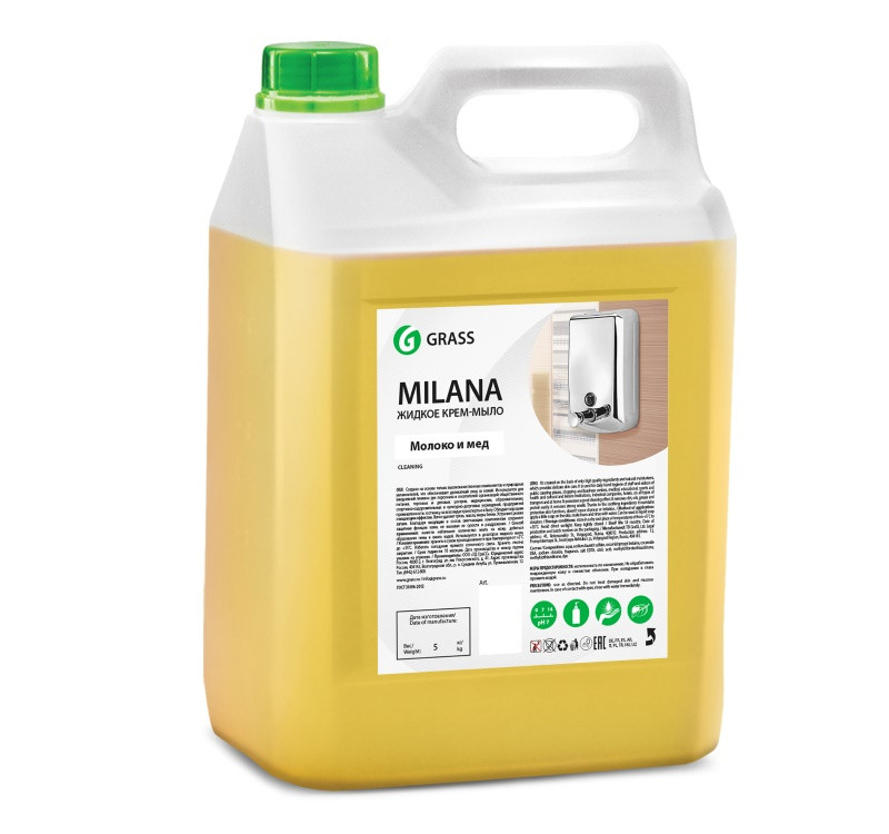 Жидкое крем-мыло 5л GraSS Milana молоко и мед (126105)