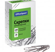 Скрепки 28 мм пластифицированные цветные