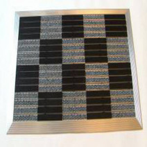 Коврик алюминиевый входной «Шахматы», 38