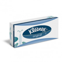Косметические салфетки бумажные белые KLEENEX KIMBERLY 3сл, 72л 1/12