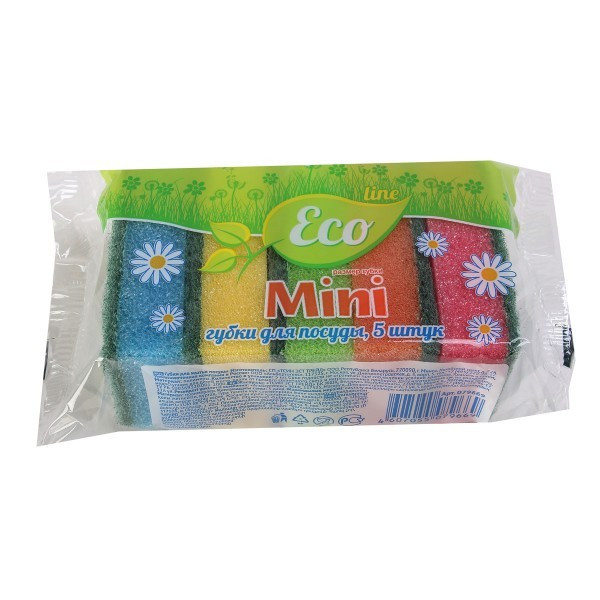 Губки для посуды ECO LINE MINI 5шт 1/60
