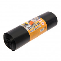 Пакеты для мусора ПРОФИ 360л, ПВД, 10шт, рулон, черные, 55мкм, 110*140см 1/6