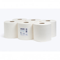 Полотенце бумажное белое НРБ 1сл, 190м, 260190 6/1