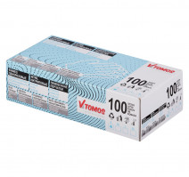 Перчатки нитриловые неопудренные ToMoS 100шт/упак L голубые