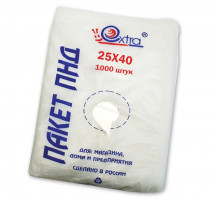 Пакет фасовочный ПНД 25х40 10мкм евробокс (1000 шт.)