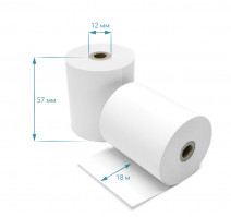 Чековая лента 57х30х12 (18) термо (12 шт.)