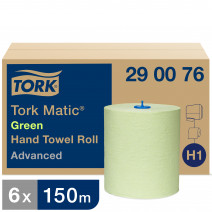 Tork Matic© полотенца в рулонах 2 сл зелёные